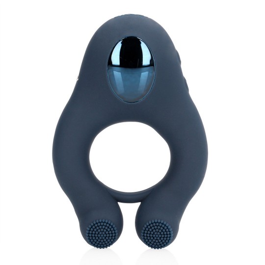 ANILLO VIBRADOR CON ESTIMULACIÓN DEL CLÍTORIS - AZUL ÍNDIGO