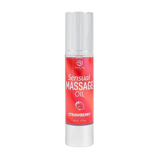 ÓLEO DE MASSAGEM AROMA MORANGO 50 ML SECRET PLAY