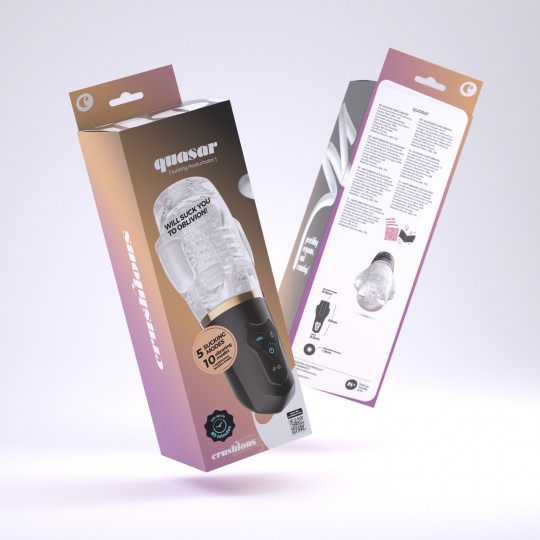 5 + 1 БЕСПЛАТНЫЙ ПЕРЕЗАРЯЖАЕМЫЙ МАСТУРБАТОР CRUSHIOUS QUASAR С ОТСОСОМ