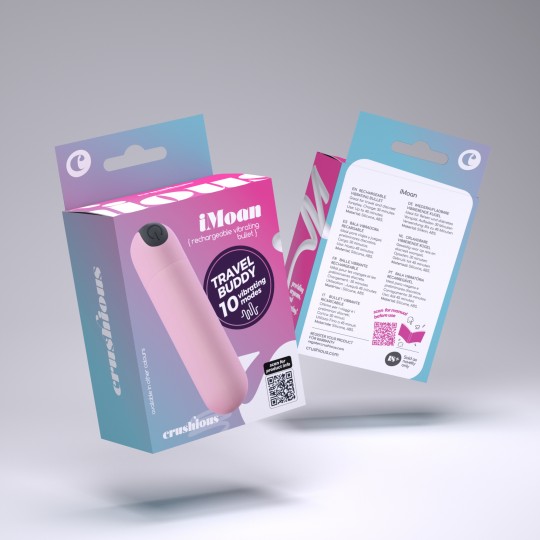 5 + 1 GRATUITO IMOAN BALA VIBRADORA RECARGABLE ROSA PASTEL CRUSHIOUS