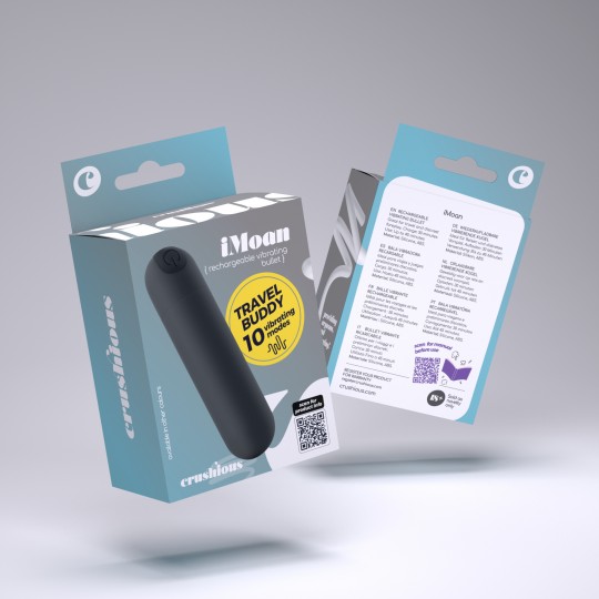 CRUSHIOUS IMOAN RECHARGEABLE VIBRATING BULLET BLACK