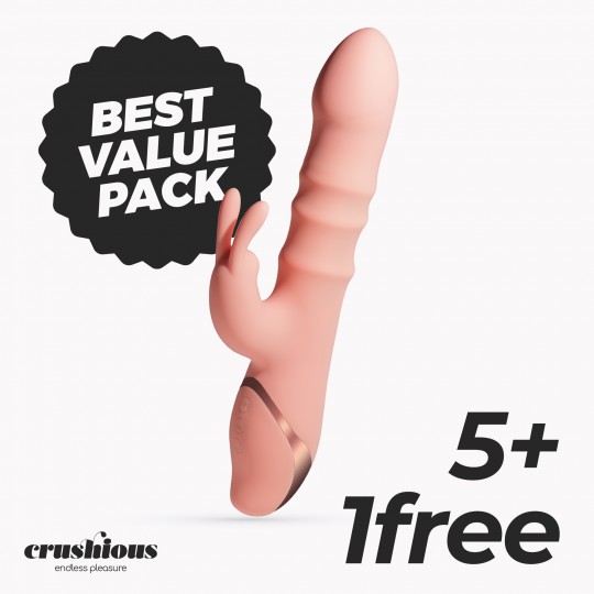 PACK 5 + 1 GRATUITO VIBRADOR RINGLORD RABBIT CRUSHIOUS