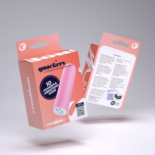 QUACKERS BALA VIBRADORA RECARGABLE POR USB ROSA CRUSHIOUS