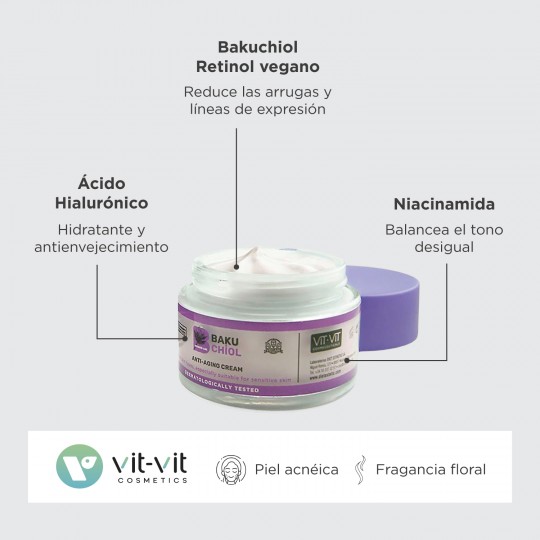 CREME DIÁRIO BAKUCHIOL ANTI-AGING VIT VIT COSMETICS 50ML