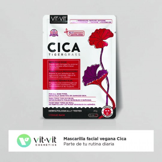 MASCARILLA DE TEJIDO FACIAL CICA TIGERGRASS VIT VIT COSMETICS 20GR