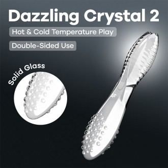 DILDO DE VIDRIO DAZZLING CRYSTAL 2 TRANSPARENTE SATISFYER