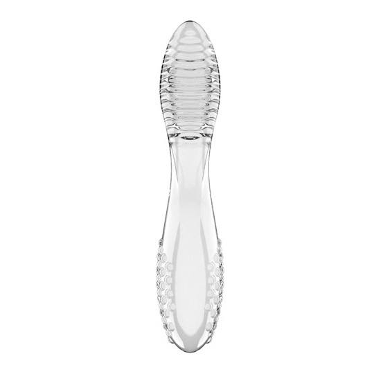 DILDO DE VIDRIO DAZZLING CRYSTAL 2 TRANSPARENTE SATISFYER