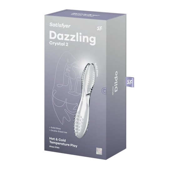 DILDO DE VIDRO DAZZLING CRYSTAL 2 TRANSPARENTE SATISFYER