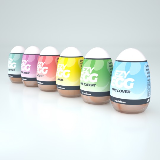 BOÎTE DE 6 OEUFS MASTURBATEURS EZY EGG CRUSHIOUS