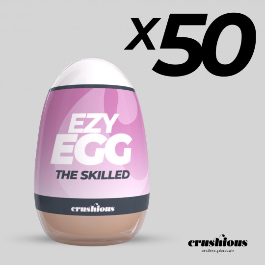 PACK DE 50 HUEVO MASTURBADOR EZY EGG THE SKILLED CRUSHIOUS