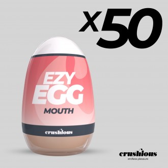 PACK DE 50 HUEVO MASTURBADOR EZY EGG ORAL CRUSHIOUS