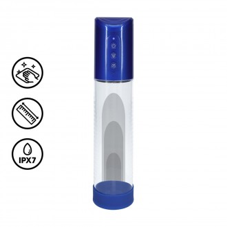 PUMPED HYPERPUMP RECHARGEABLE PENIS PUMP METALLIC BLUE