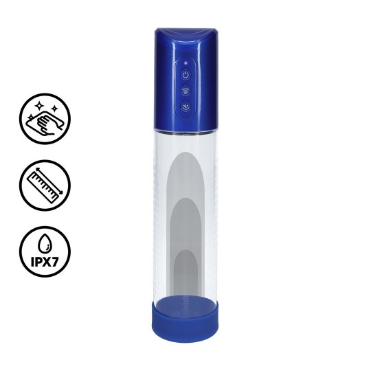 HYPERPUMP - RECHARGEABLE PENIS PUMP - METALLIC BLUE