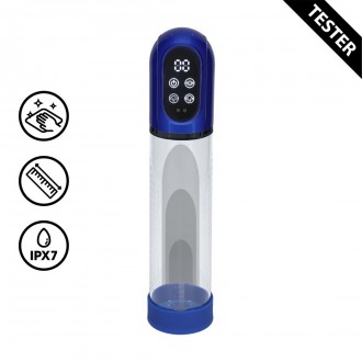 ENGAGE - AUTOMATIC WATERPROOF PENIS PUMP AND MASTURBATOR - METALLIC BLUE - TESTER