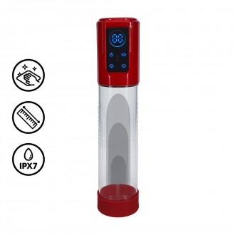 MEGALIFT - AUTOMATIC WATERPROOF PENIS PUMP - METALLIC RED