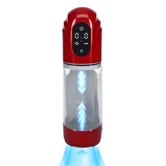 TECHNOTHRUST - AUTOMATIC WATERPROOF MASTURBATOR PUMP - METALLIC RED