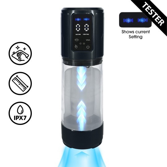ULTRALIFT - AUTOMATIC WATERPROOF MASTURBATOR PUMP - GUN METAL - TESTER