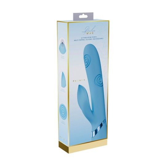 FRONDA - G-SPOT VIBRATING AND TAPPING LEAF CLITORAL STIMULATOR - BLUE