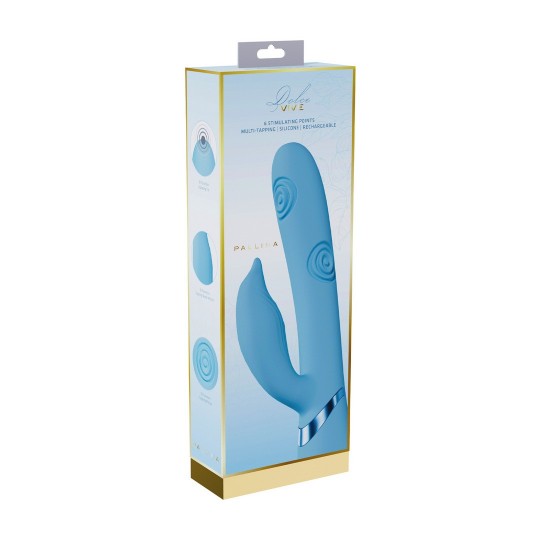 PALLINA - G-SPOT VIBRATING AND TAPPING BEADS CLITORAL STIMULATOR - BLUE