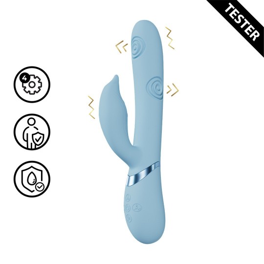 PALLINA - G-SPOT VIBRATING AND TAPPING BEADS CLITORAL STIMULATOR - BLUE - TESTER