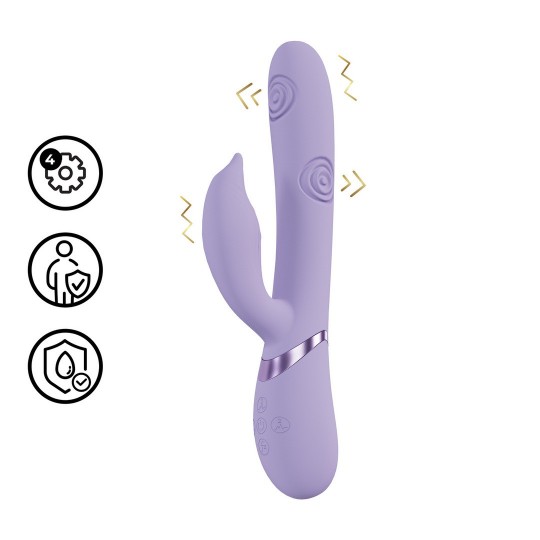 PALLINA - G-SPOT VIBRATING AND TAPPING BEADS CLITORAL STIMULATOR - LAVENDER