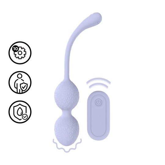VIBRATING BEAD KEGEL WITH REMOTE CONTROL - LAVENDER