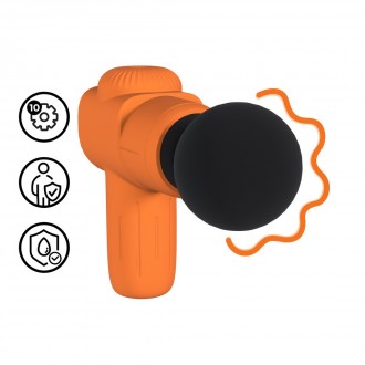 MINI RECHARGABLE MICROBOOST MASSAGER ORANGE