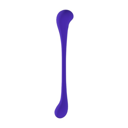 DUAL-ENDED BENDABLE VIBE WITH REMOTE CONTROL - PURPLE