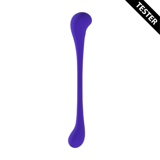 DUAL-ENDED BENDABLE VIBE WITH REMOTE CONTROL - PURPLE - TESTER
