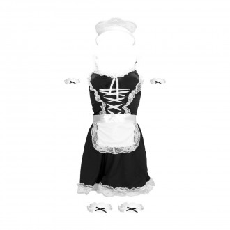 FRENCH MAID COSTUME - BLACK