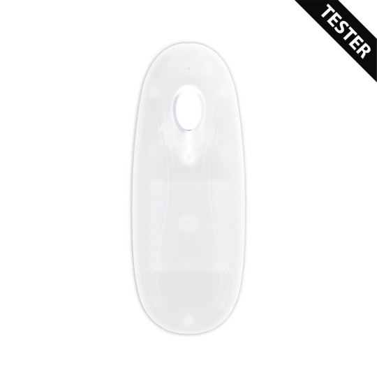 LED VIBRATING STRAIGHT COCK - 6 / 15 CM - TRANSPARENT - TESTER