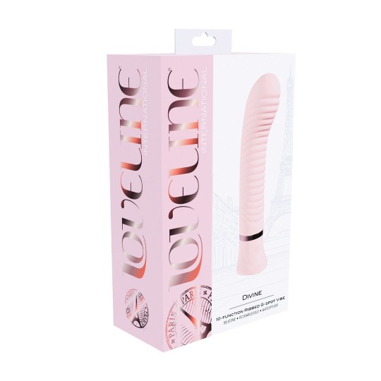 DIVINE - VIBRADOR CON ESTRÍAS PARA EL PUNTO G - ROSA