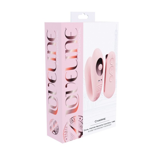 CHARME - VIBRADOR DOBLE MOTOR CON CONTROL REMOTO - ROSA
