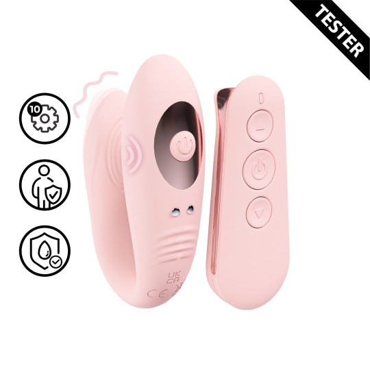 CHARME - VIBRADOR DOBLE MOTOR CON CONTROL REMOTO - ROSA - TESTER
