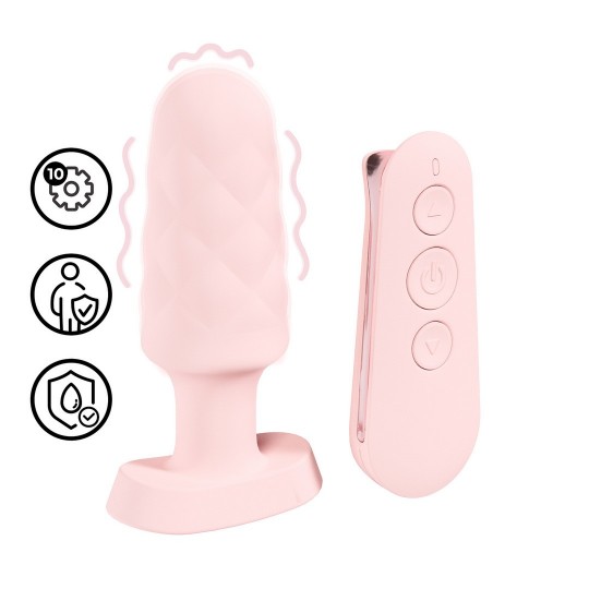 VELVET - PLUG VIBRADOR CON CONTROL REMOTO - ROSA