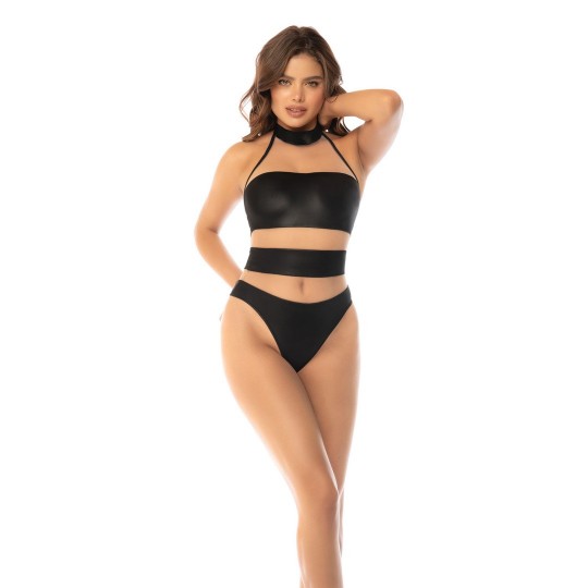 BODY CON TIRANTES - NUDE/NEGRO