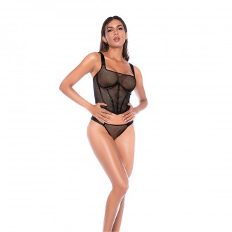 CONJUNTO DE DOS PIEZAS DE MALLA - NEGRO