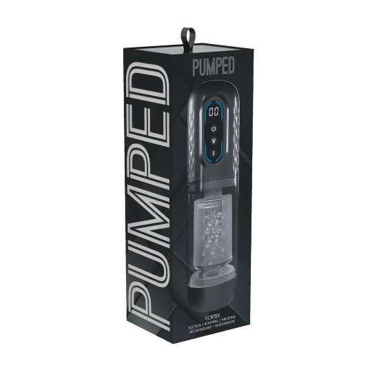 PUMPED VORTEX SUCTION ROTATION AND THRUSTING MASTURBATOR PUMP GUN METAL 