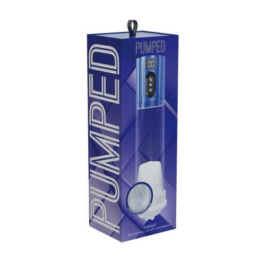 PUMPED MAXLIFT 7 FUNCTION SUCTION MASTURBATOR PUMP METALLIC BLUE