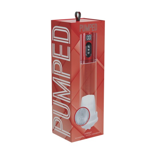 PUMPED MAXLIFT 7 FUNCTION SUCTION MASTURBATOR PUMP METALLIC RED