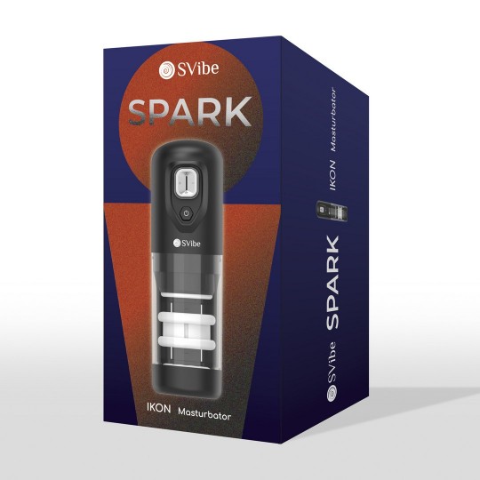 IKON SPARK - МАСТУРБАТОР С ПОДВИЖНЫМ ДЕ-ЭМПУЖЕМ И ВРАЩЕНИЕМ - ПРОЗРАЧНЫЙ