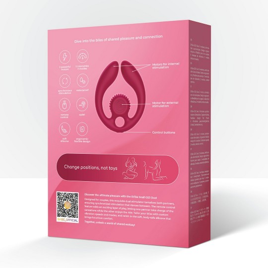 GIZI DUO - ESTIMULADOR DOBLE PARA PAREJAS - BURDEOS