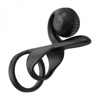 JOVI - ESTIMULADOR DE ANILLO DOBLE PARA PAREJAS - NEGRO