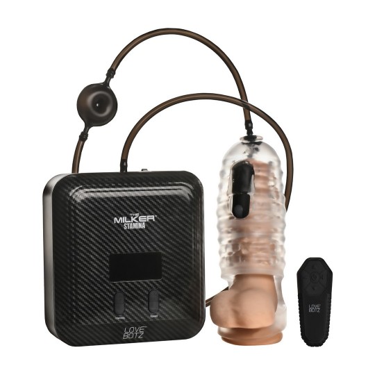 EL MILKER STAMINA - ESTIMULADOR AUTOMÁTICO DE VIBRACIÓN Y SUCCIÓN - TRANSPARENTE