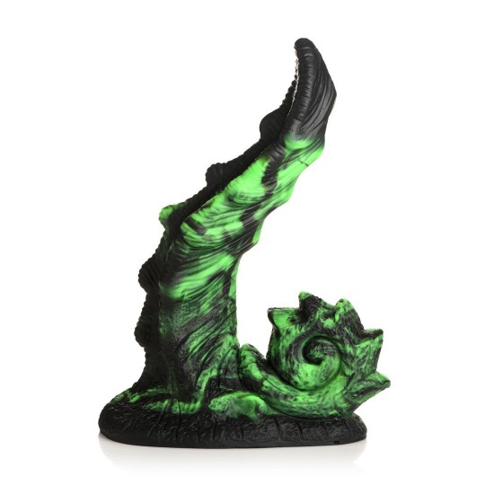 GLOWZILLA - DILDO DE SILICONA QUE BRILLA EN LA OSCURIDAD - VERDE/NEGRO