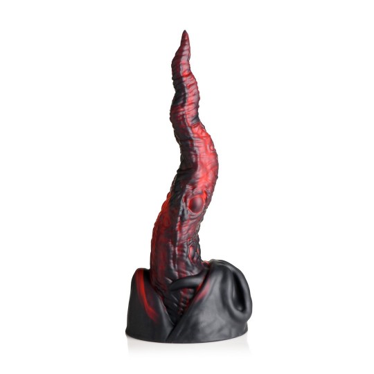 DRAGON TONGUE - DILDO DE SILICONA - ROJO/NEGRO