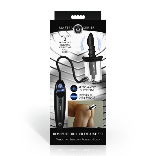 БУРИЛЬЩИК БУТОНА РОЗЫ CONJUNTO DELUXE - BOMBA DE SILICONA VIBRANTE ROSEBUD - TRANSPARENTE