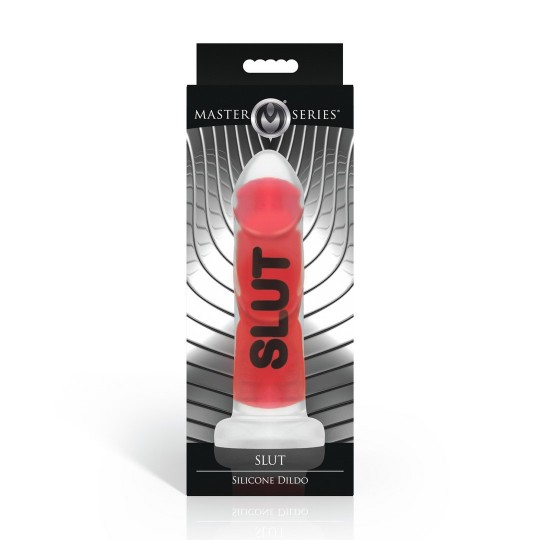 SLUT - DILDO DE SILICONA - ROJO