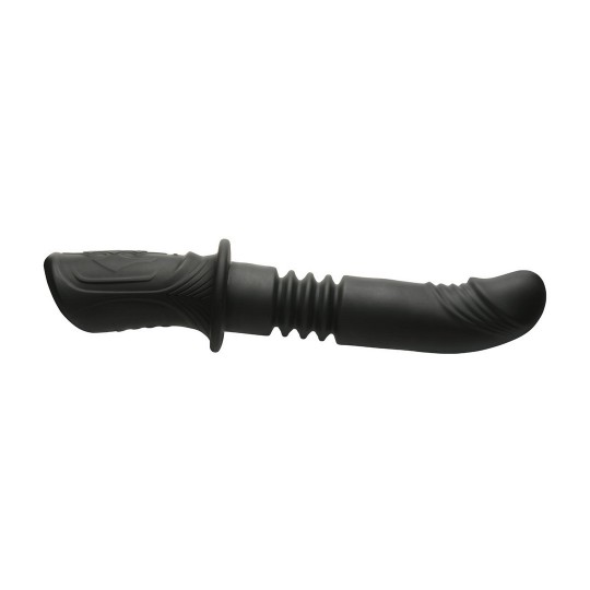 POWER THRUST - VIBRADOR DE SILICONA CON MOVIMIENTO DE EMPUJE - NEGRO