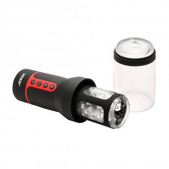 AUTO SPIN - MASTURBADOR GIRATORIO Y DE IMPULSO - TRANSPARENTE/NEGRO